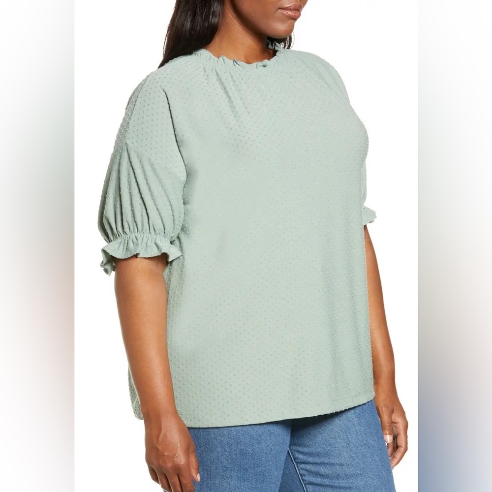 Madewell Clipdot Ruffle Top
